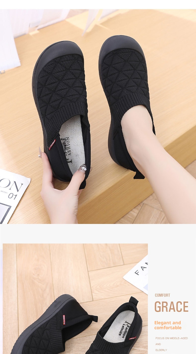 ShoeGlobe Frühjahr/Herbst Neue Damen-Slipper mit Stoffsohle, weicher Oberfläche, modisch, leicht, bequem, rutschfest, für Arbeit und Freizeit_voghion.com