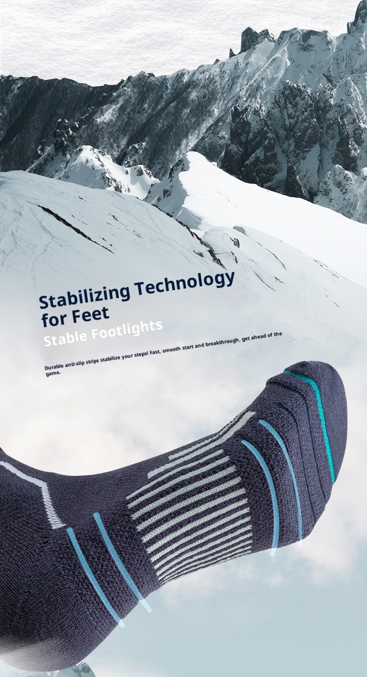 ActiveGo ActiveGo Men's High Tube Thickened Warm Ski Sports Compression Socks Towel Bottom Mountaineering Outdoor_voghion.com