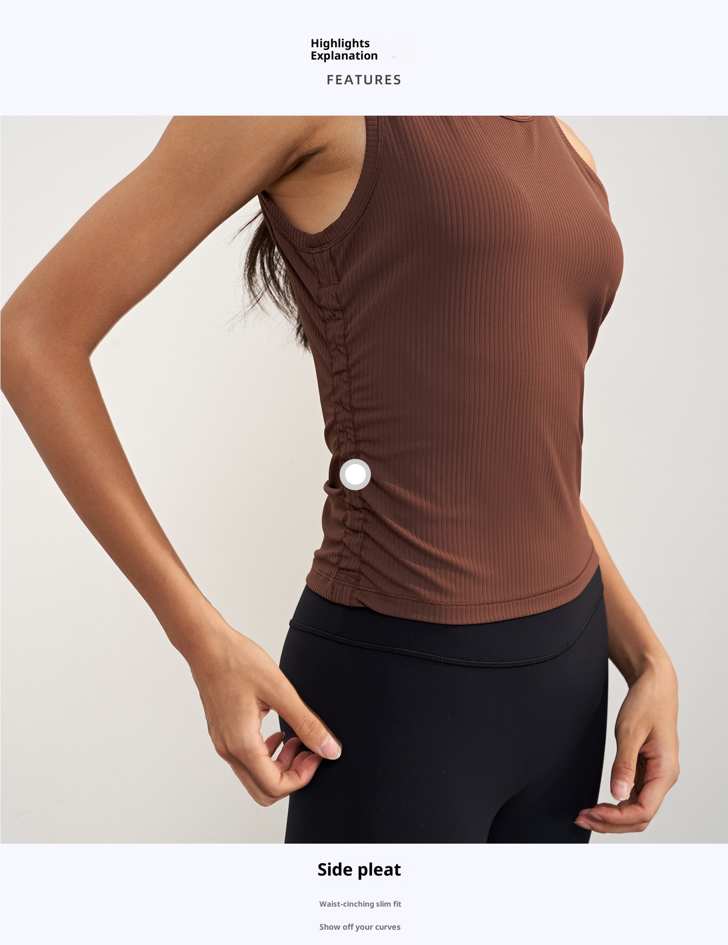 ActiveGo Nuls Débardeur côtelé transparent pour femme, amincissant, sans manches, sport, col rond, idéal pour l'été, le yoga et les activités de plein air_voghion.com