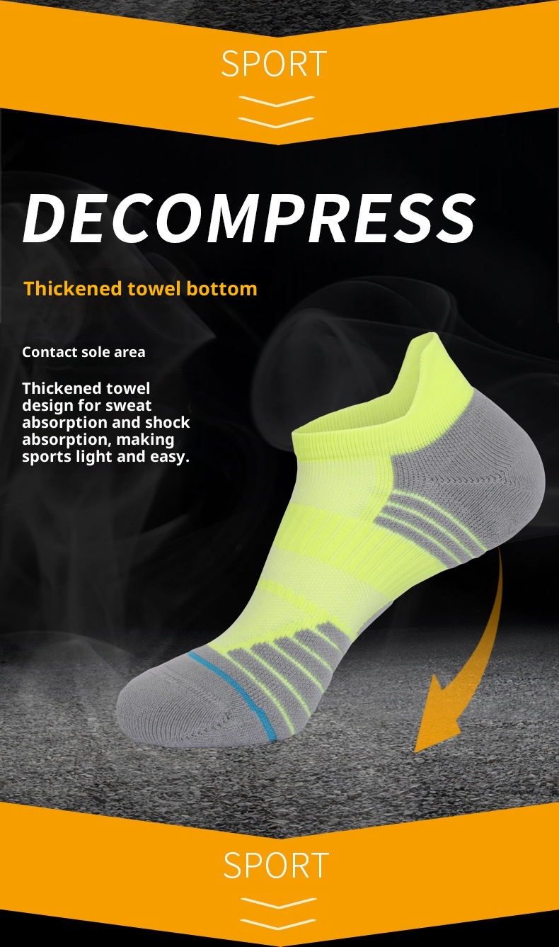 ActiveGo ActiveGo Breathable Sports Antibacterial Terry Bottom Basketball Seamless Hiking Cycling Running Unisex Badminton Socks_voghion.com