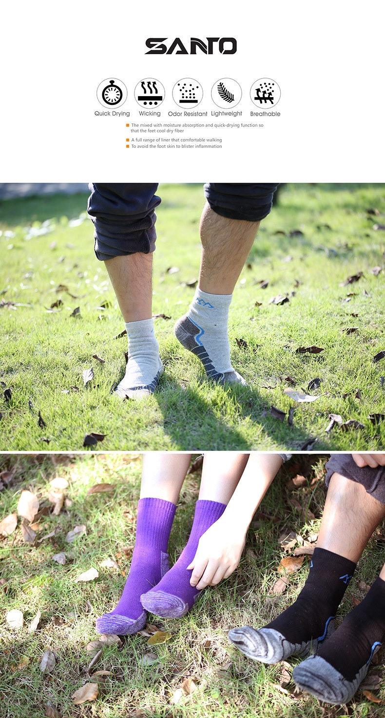 ActiveGo ActiveGo SANTO Verdickte, lange Thermosocken für Wandern, Laufen und Trekking, atmungsaktiv, geruchshemmend, schnelltrocknend, für Herren_voghion.com