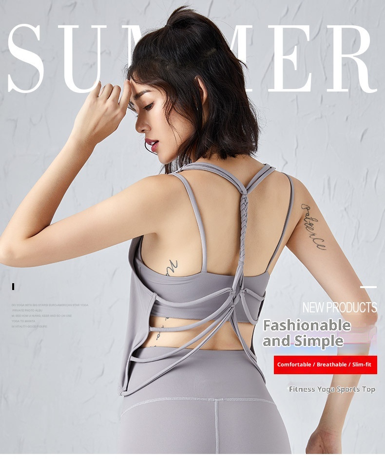 Canotta da fitness sexy ad asciugatura rapida ActiveGo One-Piece Dropshipping senza maniche e schiena scoperta per donna, sport all'aria aperta, sensazione quasi impercettibile_voghion.com