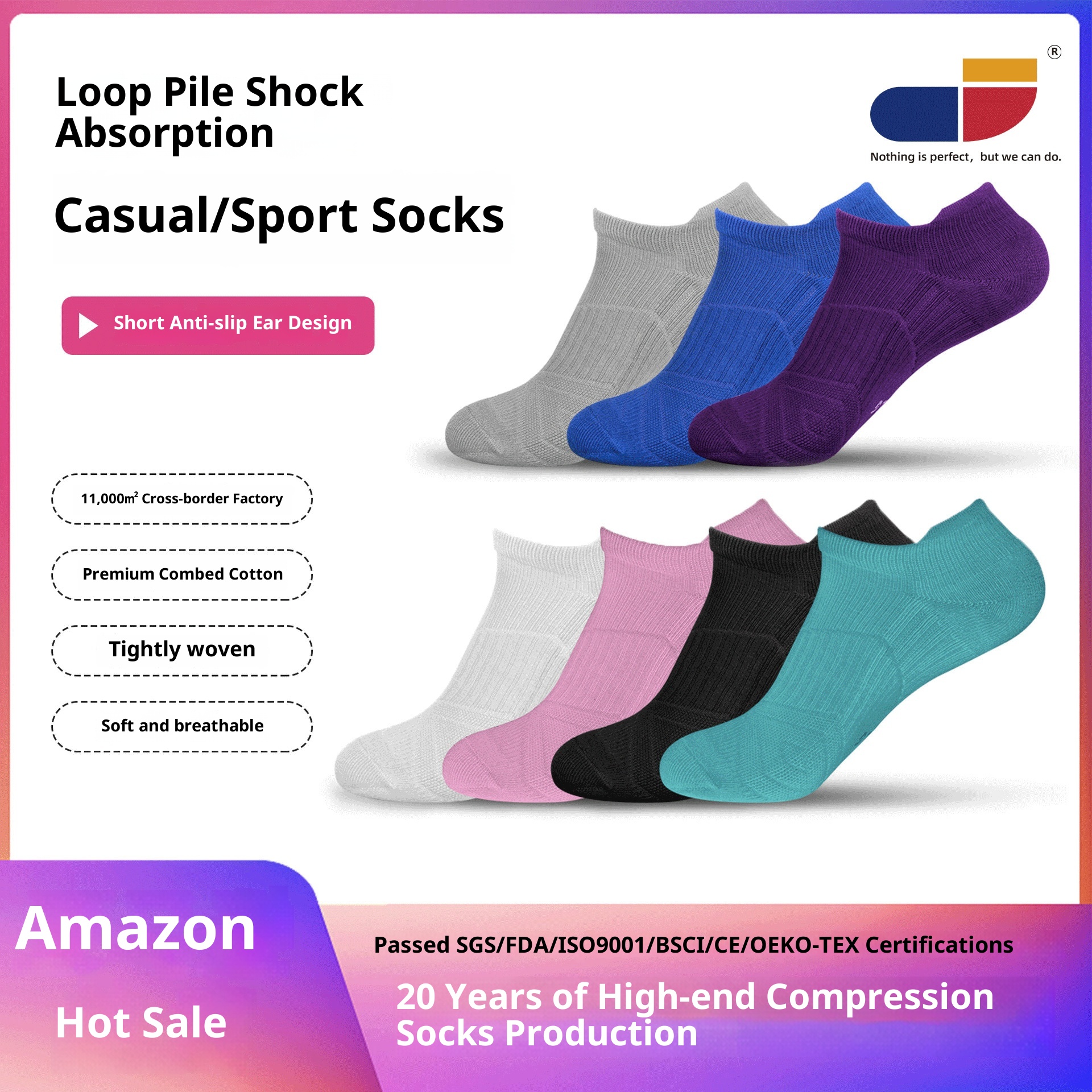 ActiveGo ActiveGo Maxx Custom Men's And Women's Low-Cut Sports Comfortable Non-Slip Outdoor Hiking Running Short Boat Socks_voghion.com