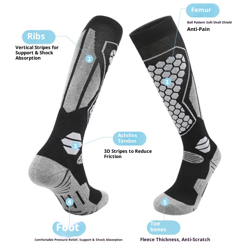 ActiveGo ActiveGo Ski Towel Bottom Warm Anti-Slip Thickened High Professional Outdoor Sports Long Tube Mountaineering Socks Wholesale_voghion.com