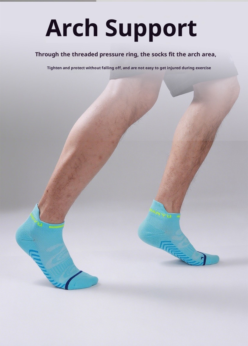 ActiveGo ActiveGo Marathon Running Quick-Dry Towel Bottom Sports Anti-Friction Sweat-Absorbing Short Tube Outdoor Hiking Socks_voghion.com