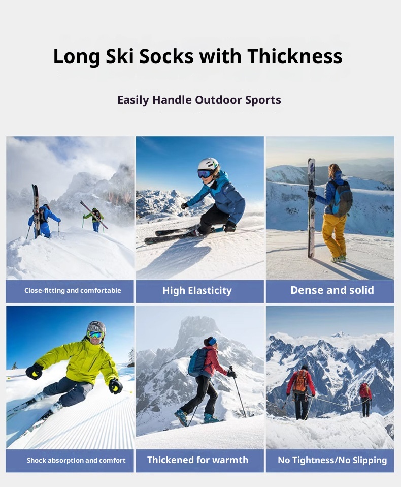 ActiveGo ActiveGo Ski Towel Bottom Warm Anti-Slip Thickened High Professional Outdoor Sports Long Tube Mountaineering Socks Wholesale_voghion.com