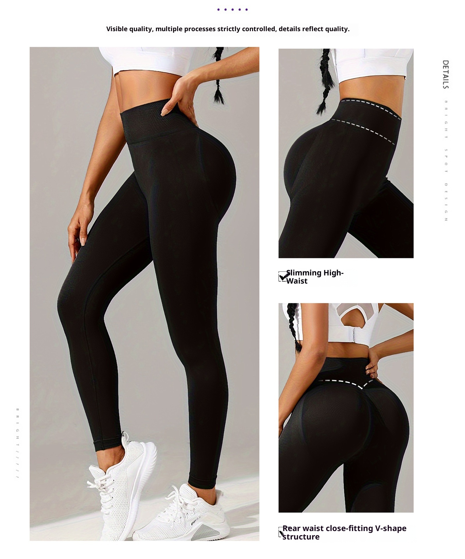 Pantalon de yoga ActiveGo Cro-Border Wear taille haute, effet push-up, pour femme, idéal pour le sport et l'entraînement en extérieur._voghion.com