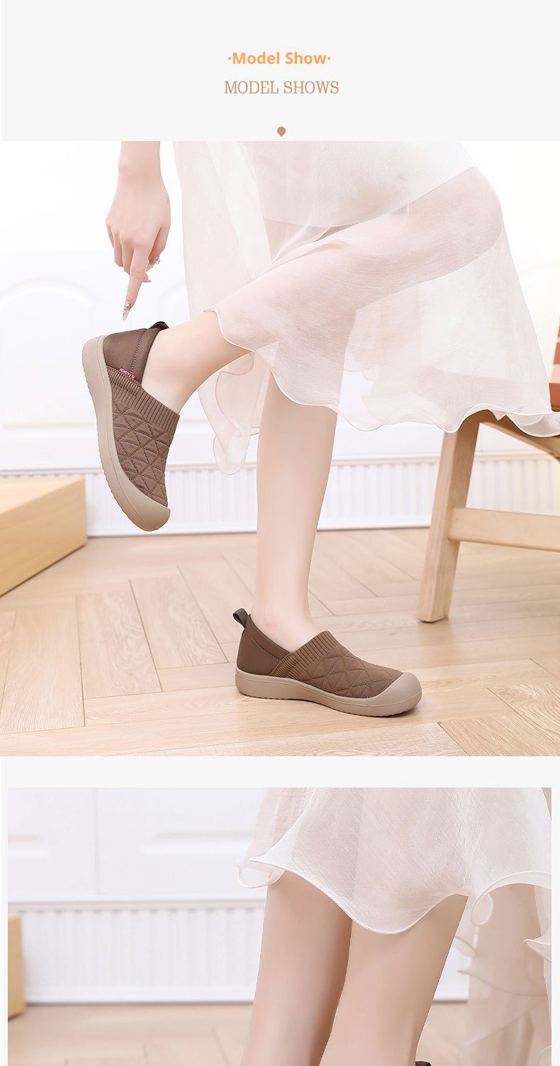 ShoeGlobe Frühjahr/Herbst Neue Damen-Slipper mit Stoffsohle, weicher Oberfläche, modisch, leicht, bequem, rutschfest, für Arbeit und Freizeit_voghion.com