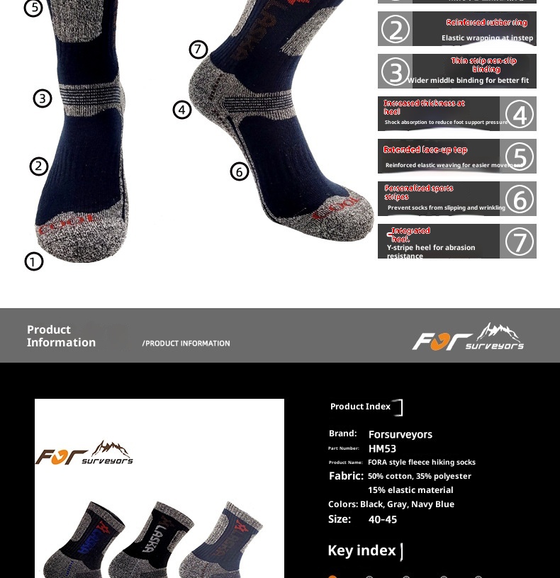 ActiveGo ActiveGo For Brand Hiking Sports Towel Bottom Thickened Outdoor Trekking Mid-Calf Socks Model A Men's Running Quick-Dry Special_voghion.com