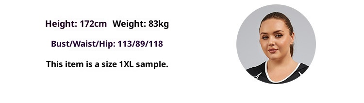 Camiseta de yoga con capucha ActiveGo Plus Size transpirable con bloques de color, de secado rápido, ideal para fitness al aire libre y para mujer._voghion.com