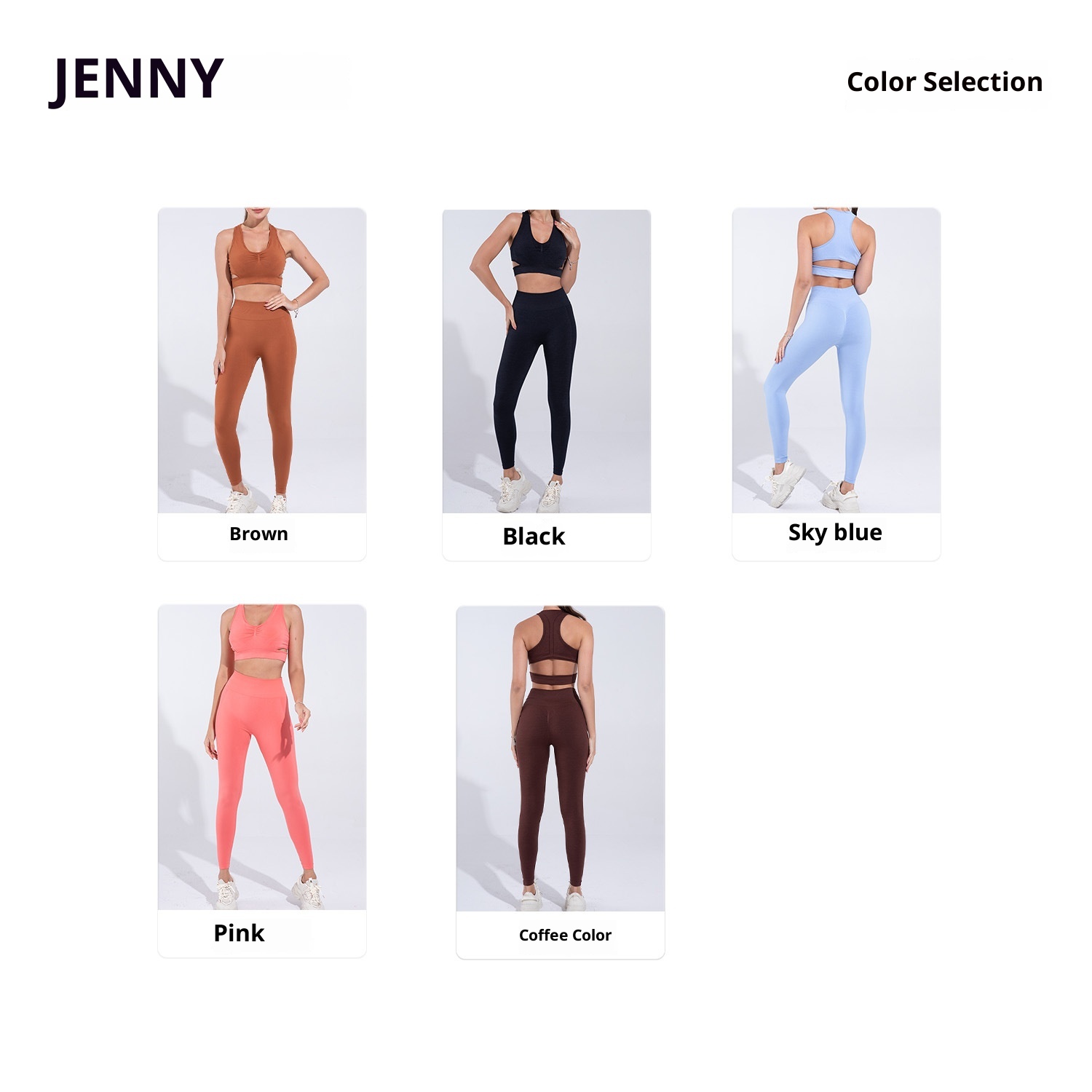 ActiveGo Jenny Set da yoga senza cuciture europeo e americano per donna, abbigliamento fitness assorbente per allenamento all'aperto e corsa_voghion.com