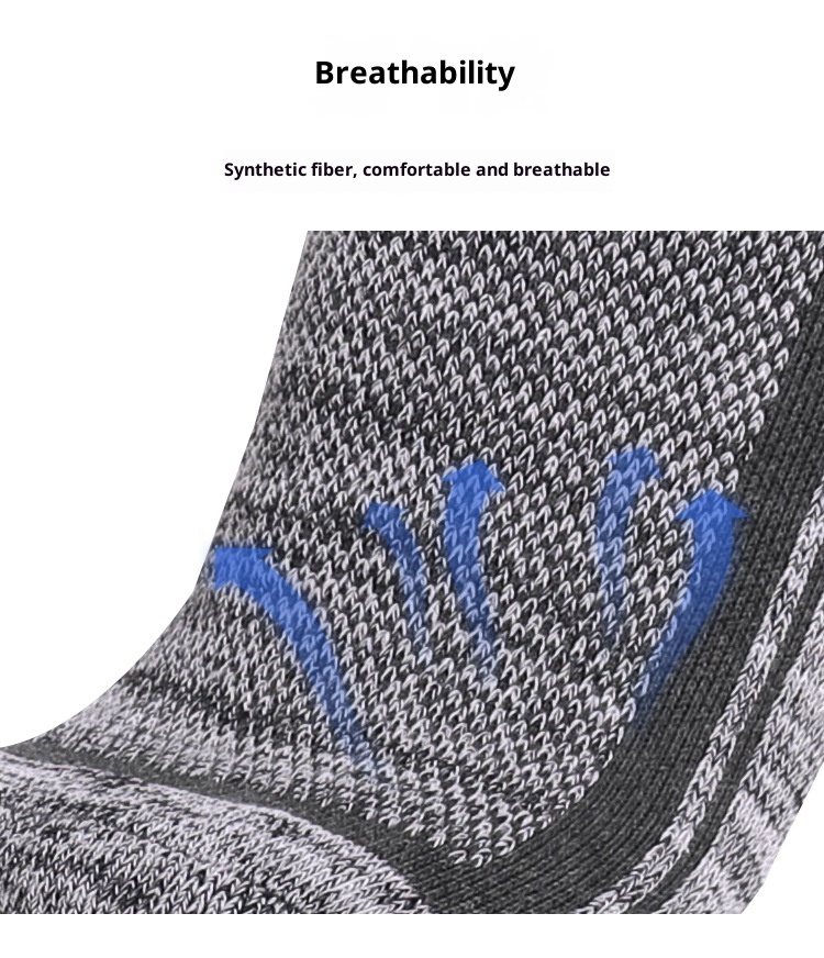 ActiveGo ActiveGo Calzini lunghi da sci per sport all'aria aperta, spessi, da trekking, con fondo in asciugamano, assorbimento del sudore, calore, produttore, in magazzino all'ingrosso_voghion.com