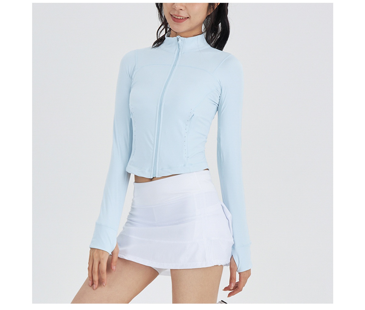 ActiveGo Sports Yoa Wear Donna Leggero e traspirante Cappotto Protezione UV Crema solare Tiht-fittin Outdoor Running Fitness_voghion.com