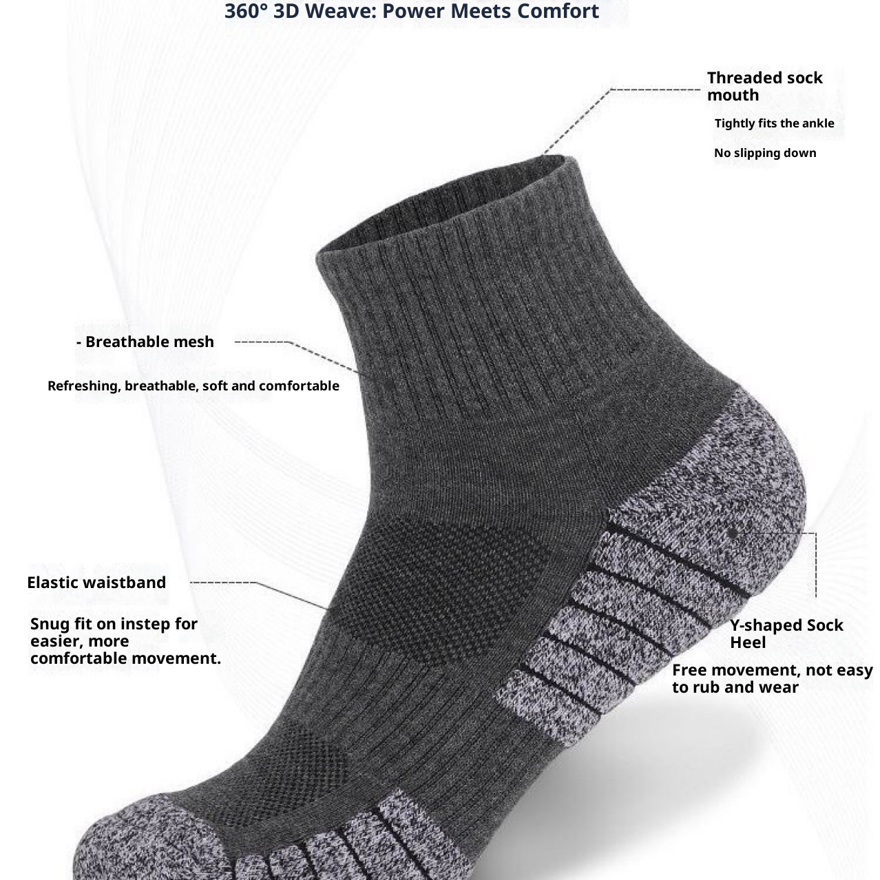 Short respirant ActiveGo pour hommes et femmes, en tissu éponge épais, idéal pour la randonnée, le trekking et la course à pied toutes saisons._voghion.com