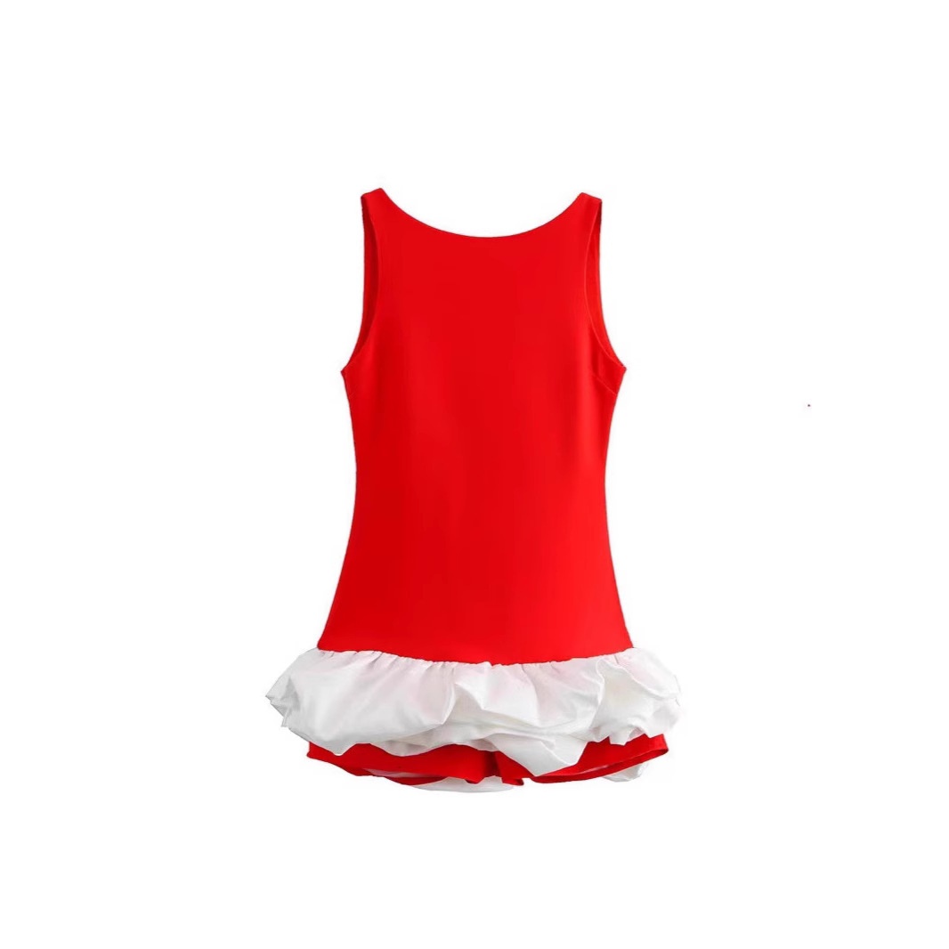 GraceChic GraceChic 2025 Cross-Border Foreign Trade Women's Fashion Round Neck Sleeveless Waist-Cinching Short Bodycon Mini Dress European_voghion.com