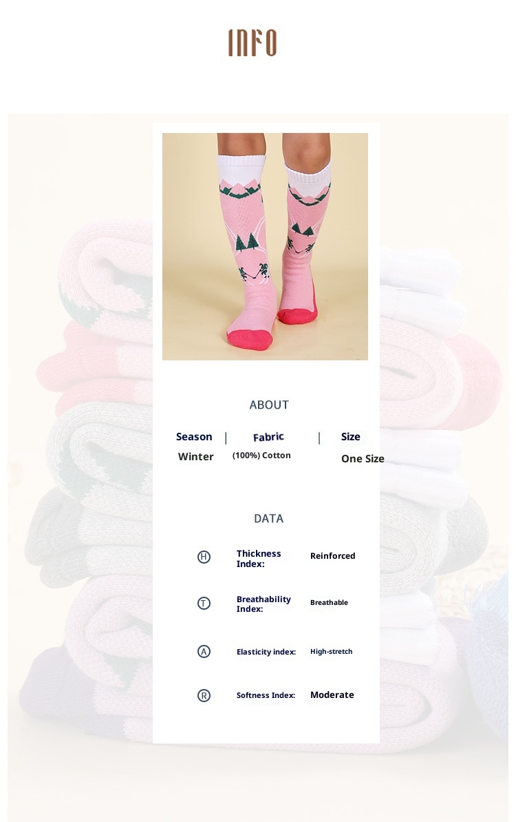 ActiveGo ActiveGo Autumn Winter Children's Ski Thickened Terry Knee Pads Shock Absorption Hiking Trekking Breathable Sports Thermal Socks_voghion.com