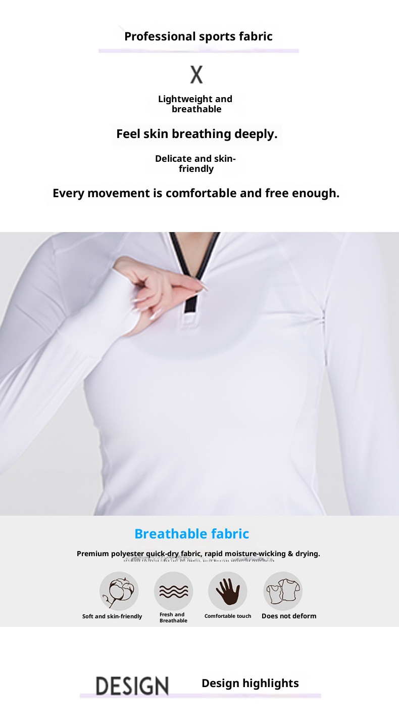 Veste de sport d'extérieur ActiveGo automne-hiver pour femme, coupe ajustée, fermeture éclair, manches longues, séchage rapide, idéale pour le fitness, la course à pied et le yoga (export)_voghion.com