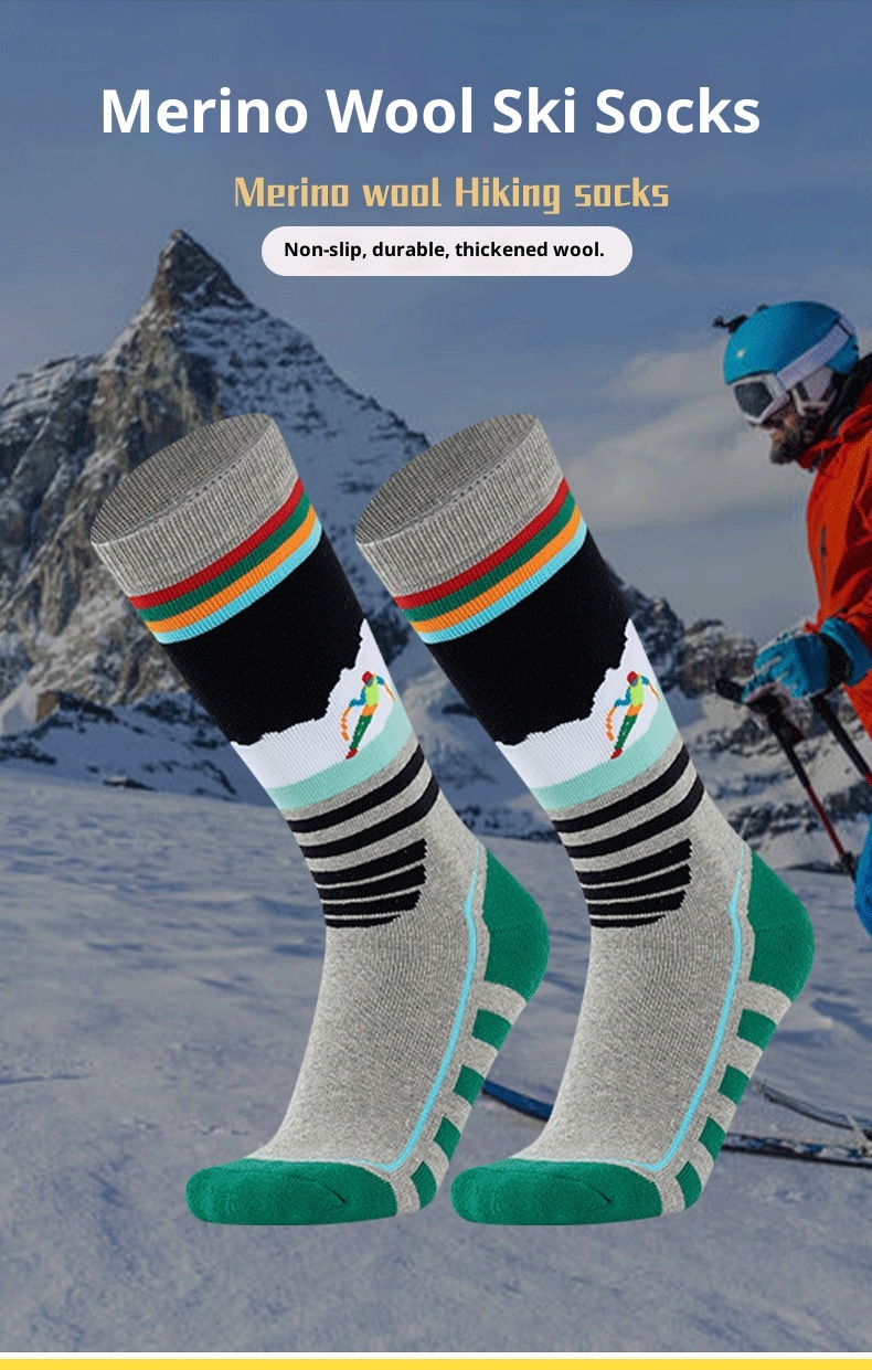 ActiveGo ActiveGo Custom Cross-Border Children's Ski Merino Wool Winter Warm Hiking Outdoor Sports Socks_voghion.com
