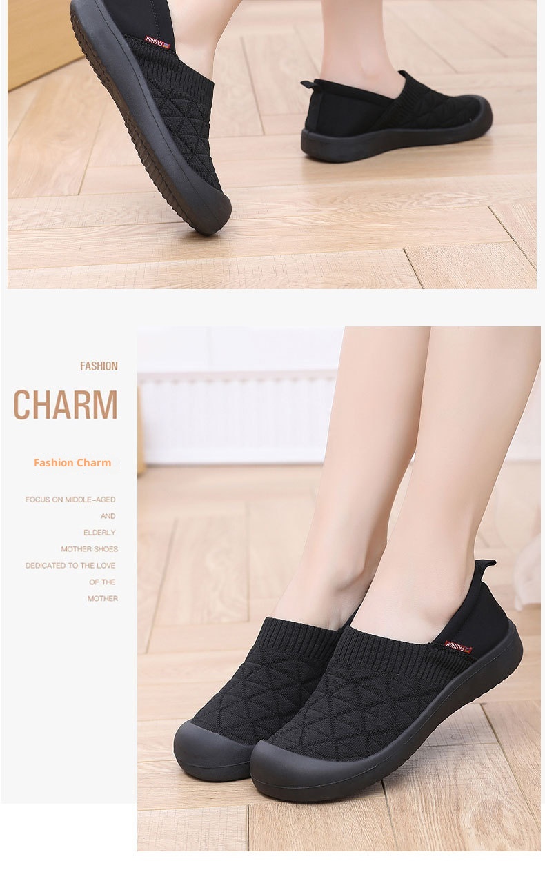 ShoeGlobe Frühjahr/Herbst Neue Damen-Slipper mit Stoffsohle, weicher Oberfläche, modisch, leicht, bequem, rutschfest, für Arbeit und Freizeit_voghion.com