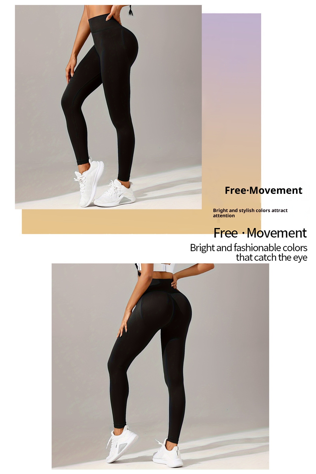 Pantalon de yoga ActiveGo Cro-Border Wear taille haute, effet push-up, pour femme, idéal pour le sport et l'entraînement en extérieur._voghion.com