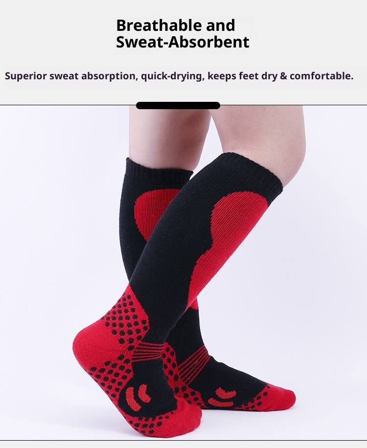 ActiveGo ActiveGo Calzini da sci per bambini, spessi, caldi e assorbenti, per sport all'aria aperta, da trekking, produttore all'ingrosso_voghion.com