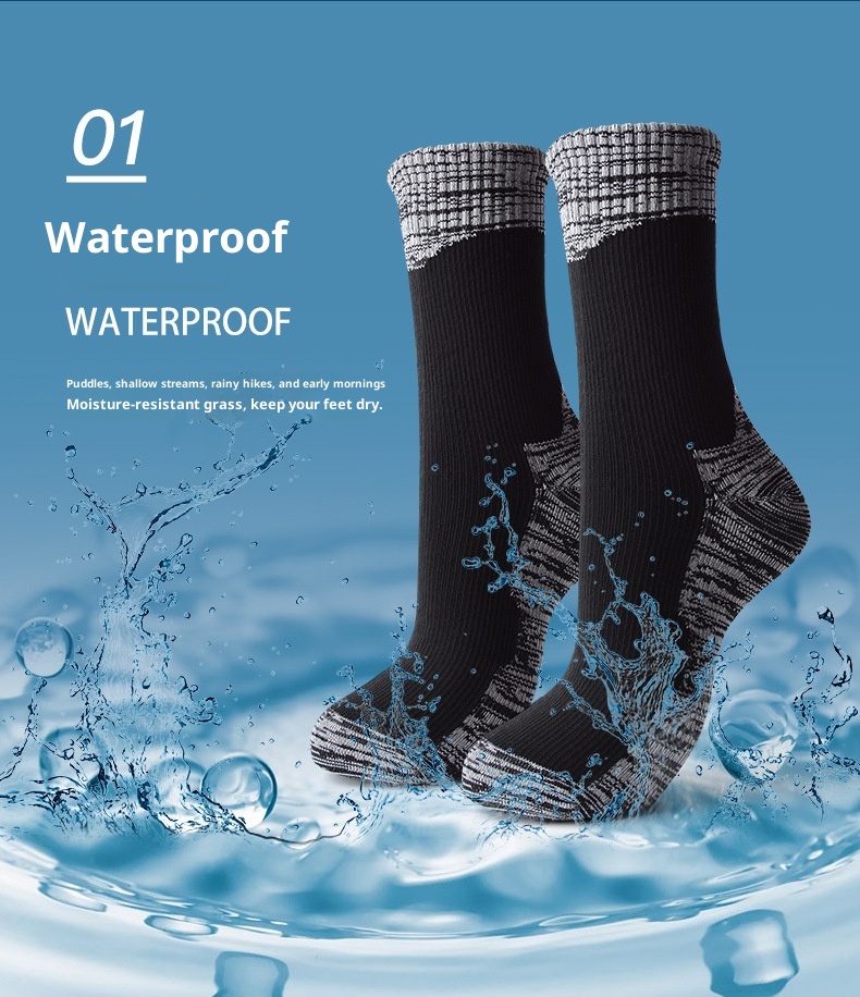 ActiveGo ActiveGo Waterproof Autumn Winter Men Women Skiing Warm Breathable Sports Hiking Long Wading Trekking Mid Tube Socks Comfortable_voghion.com