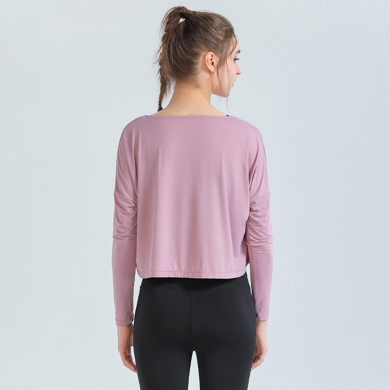 T-shirt de sport ActiveGo automne-hiver à manches longues pour femme, idéal pour le yoga, la course à pied et les activités de plein air. Inspiré des influenceuses fitness._voghion.com
