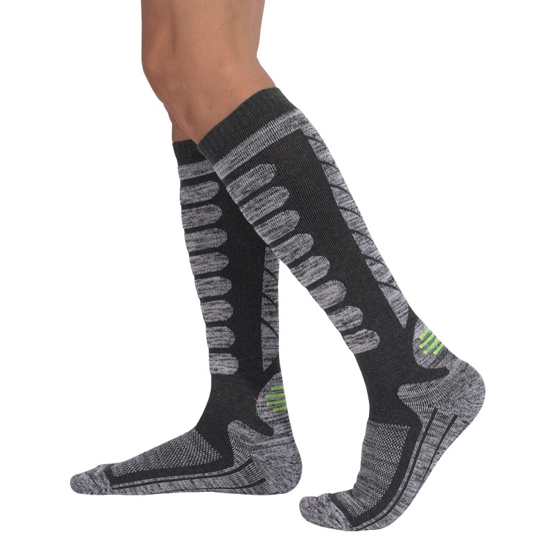 ActiveGo ActiveGo Calzini lunghi da sci per sport all'aria aperta, spessi, da trekking, con fondo in asciugamano, assorbimento del sudore, calore, produttore, in magazzino all'ingrosso_voghion.com