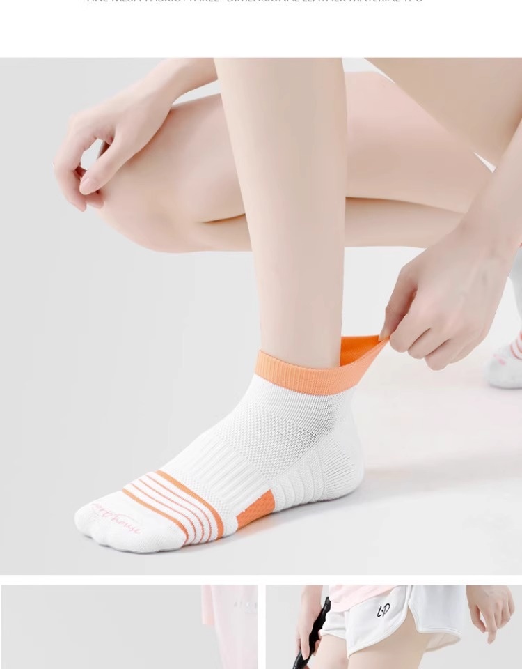 Chaussettes de sport ActiveGo pour femmes, modèle court d'été, idéales pour le marathon, la randonnée, l'alpinisme, la course à pied, le basketball professionnel et le badminton._voghion.com