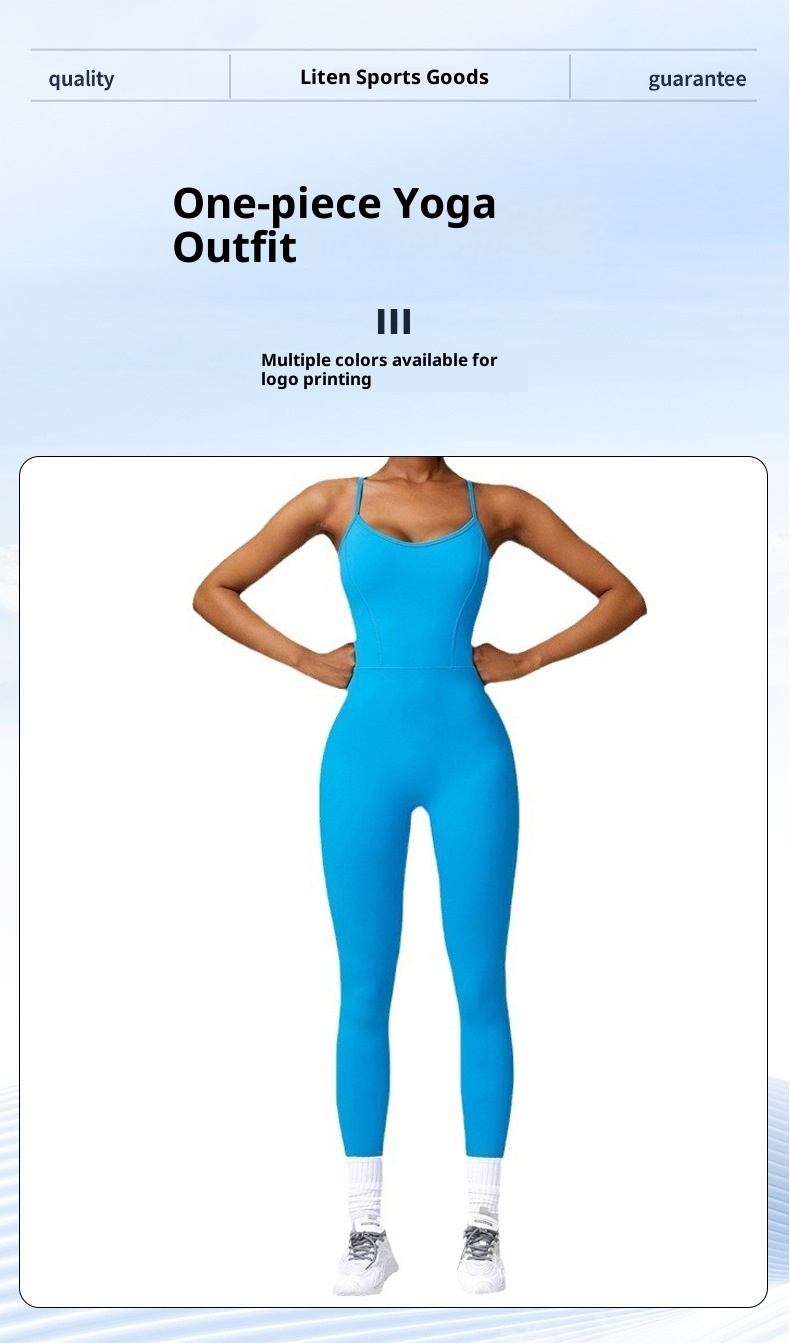 ActiveGo Cross-Border Seamless Sexy Peach Butt Yoga Wear Women High Elastic Slim Fit Fitness Outdoor Sports One-Piece Bodysuit L1_voghion.com