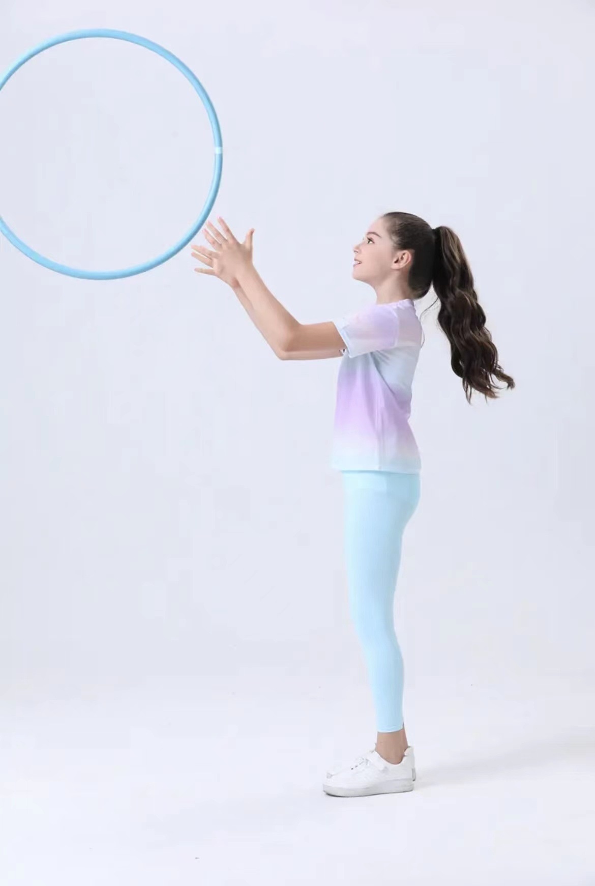 ActiveGo Summer Thin Girls Children Ice Silk Short Sleeve Quick-Drying Breathable Yoga Outdoor Casual Sports Training Fitness_voghion.com