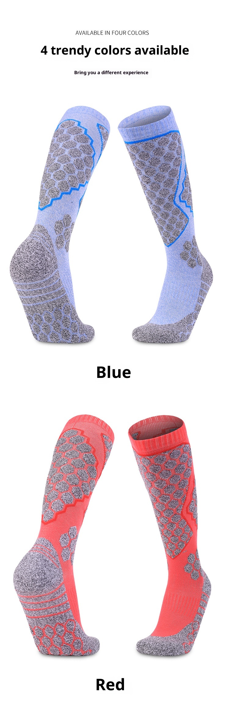 ActiveGo ActiveGo Professional Women's Combed Cotton Outdoor Sports Hiking Towel Bottom Thickened Ski Socks Winter Warmth_voghion.com