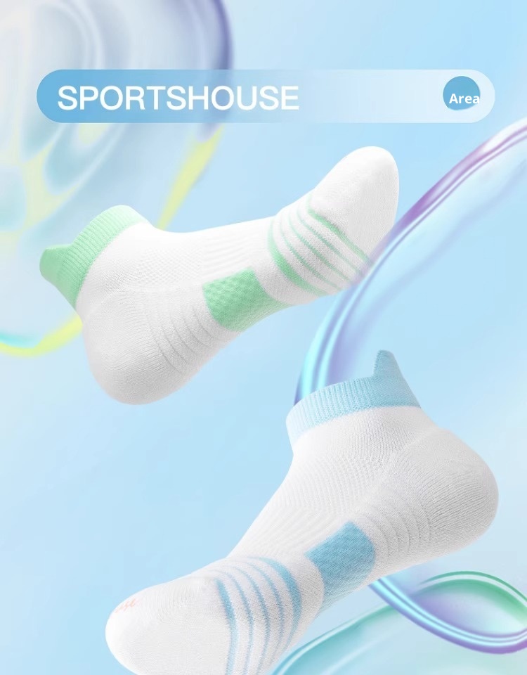 Chaussettes de sport ActiveGo pour femmes, modèle court d'été, idéales pour le marathon, la randonnée, l'alpinisme, la course à pied, le basketball professionnel et le badminton._voghion.com
