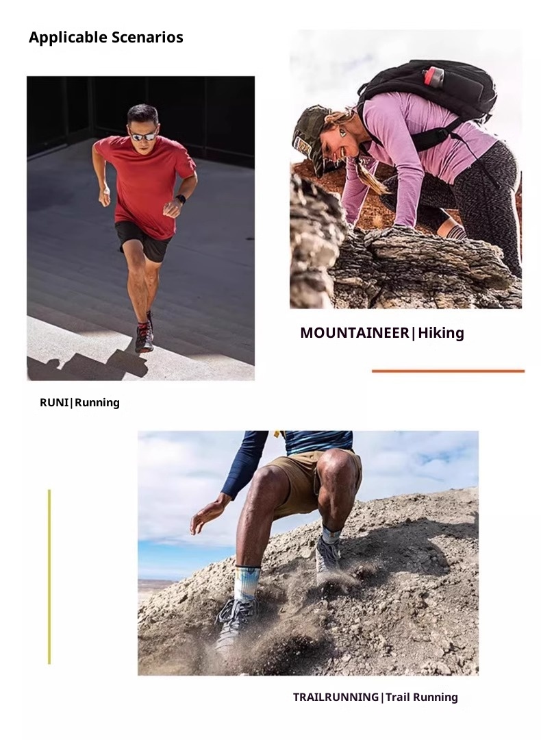 ActiveGo ActiveGo Outdoor Calzini sportivi da donna in lana merino traspiranti e caldi per escursionismo, professionali_voghion.com