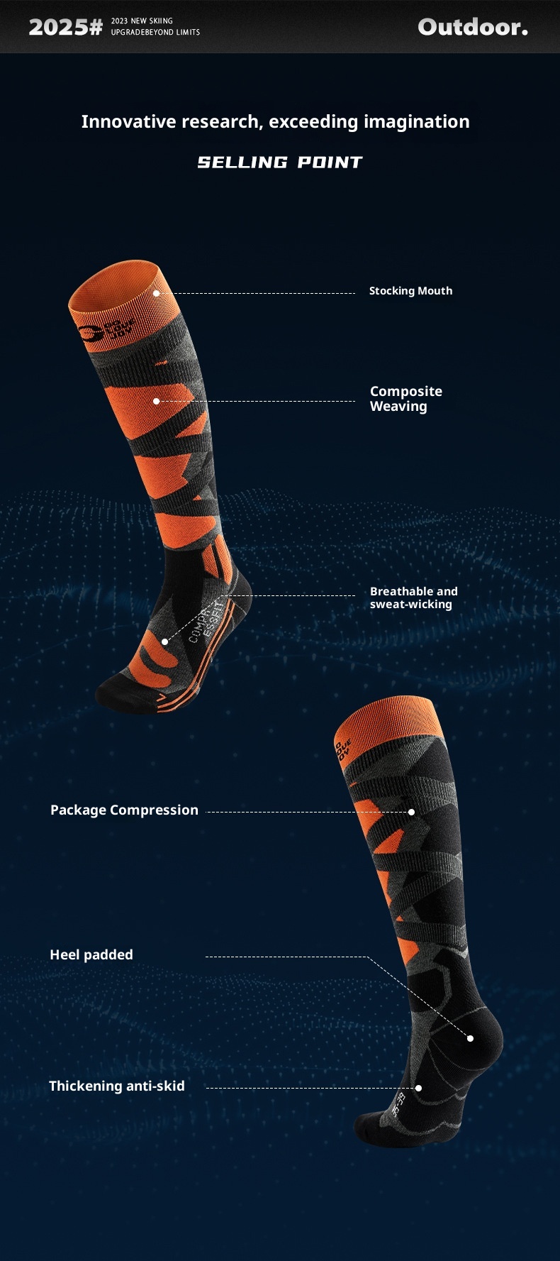 ActiveGo ActiveGo For Men Women, Outdoor Sports Thickened Warm Sweat-Absorbing High Long Tube S, Professional Snowboard And Snow Ski_voghion.com