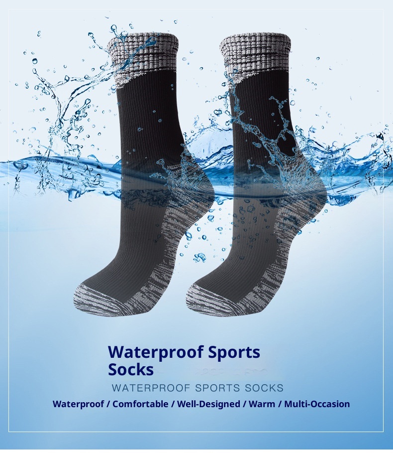 ActiveGo ActiveGo Waterproof Autumn Winter Men Women Skiing Warm Breathable Sports Hiking Long Wading Trekking Mid Tube Socks Comfortable_voghion.com