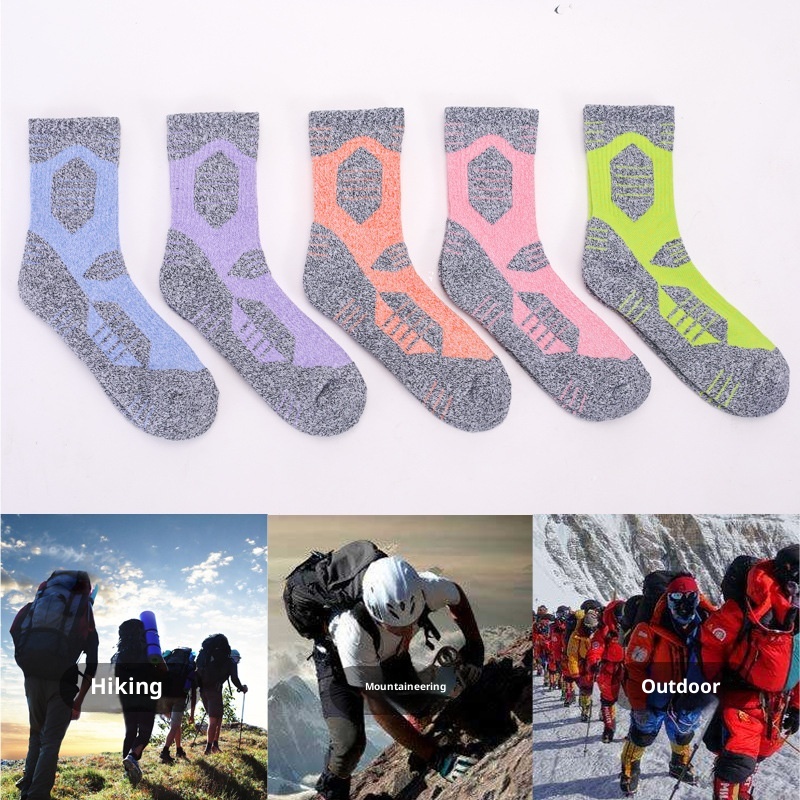 ActiveGo ActiveGo Thickened Outdoor Hiking Running Trekking Towel Bottom Sweat-Absorbing Mid-Calf Sports Socks Original Design_voghion.com