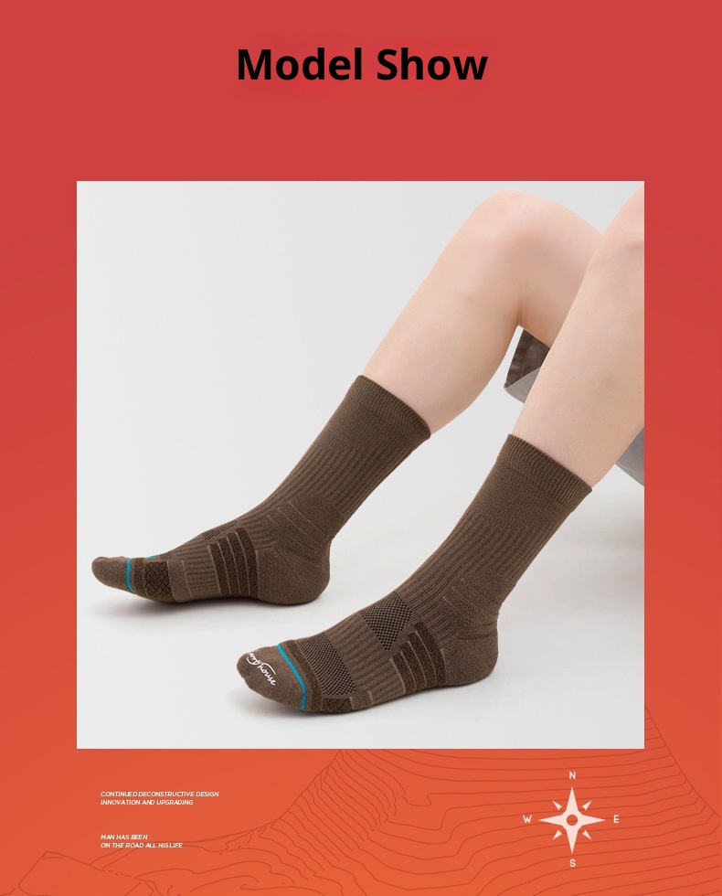ActiveGo ActiveGo Sport's House Men's Mid-Calf COOLMAX Quick-Dry Breathable Fabric Hiking Climbing Sports Socks_voghion.com