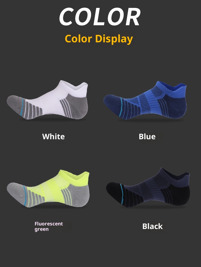 ActiveGo ActiveGo Breathable Sports Antibacterial Terry Bottom Basketball Seamless Hiking Cycling Running Unisex Badminton Socks_voghion.com