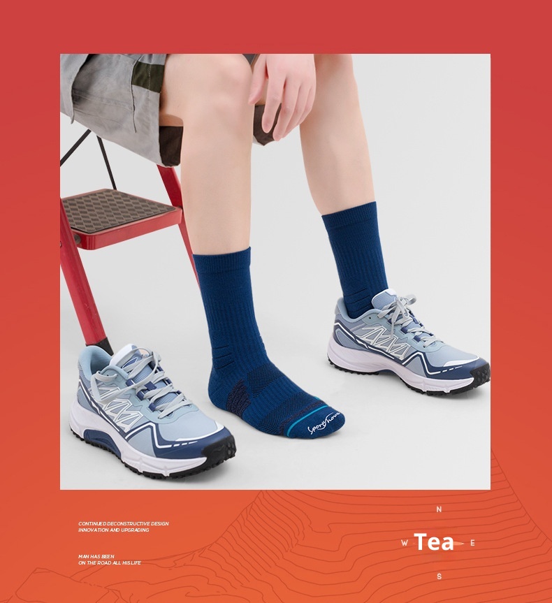 ActiveGo ActiveGo Sport's House Men's Mid-Calf COOLMAX Quick-Dry Breathable Fabric Hiking Climbing Sports Socks_voghion.com