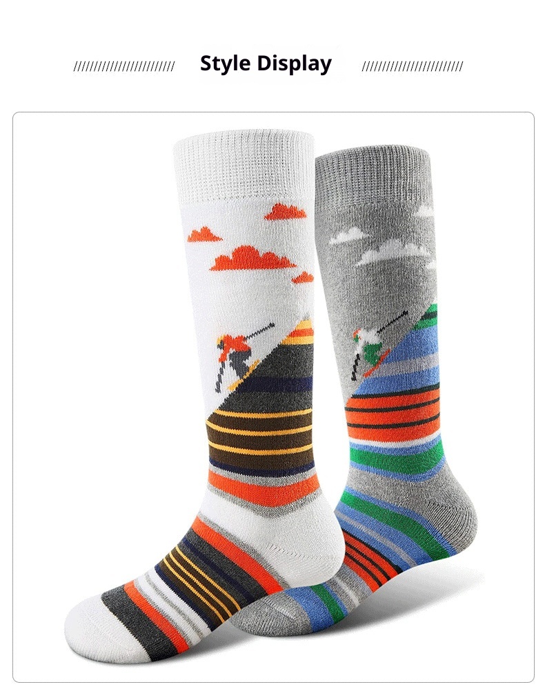 ActiveGo ActiveGo Professional Ski Long Tube Unisex Thickened Towel Bottom Autumn Winter Warm Hiking Outdoor Sports Socks_voghion.com