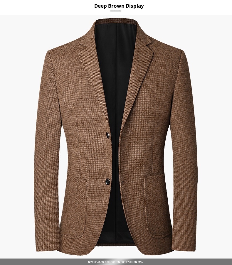 1 2025 Primavera e Autunno Nuovo Stile Uomo di Mezza Età Abito Casual Dad Outfit Blazer Monopezzo All'ingrosso Monopezzo_voghion.com