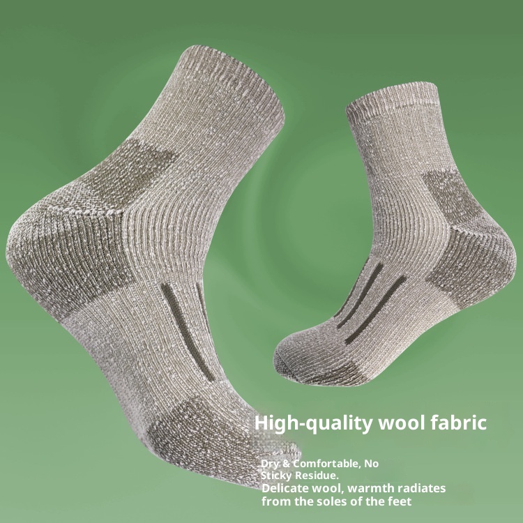 ActiveGo ActiveGo Cross-Border High-Pile Wool For Hiking, Trekking, Skiing, Outdoor Sports, Mid-Calf, Odor-Resistant, Wholesale_voghion.com