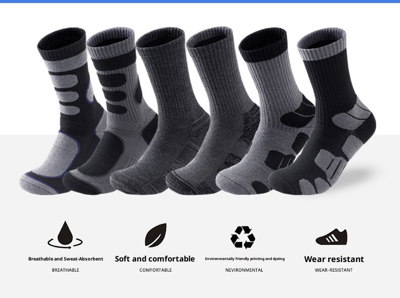 ActiveGo ActiveGo Honghao COOLMAX Cool Outdoor Sports Breathable Thickened Hiking Dry And Comfortable Trail Running Socks_voghion.com
