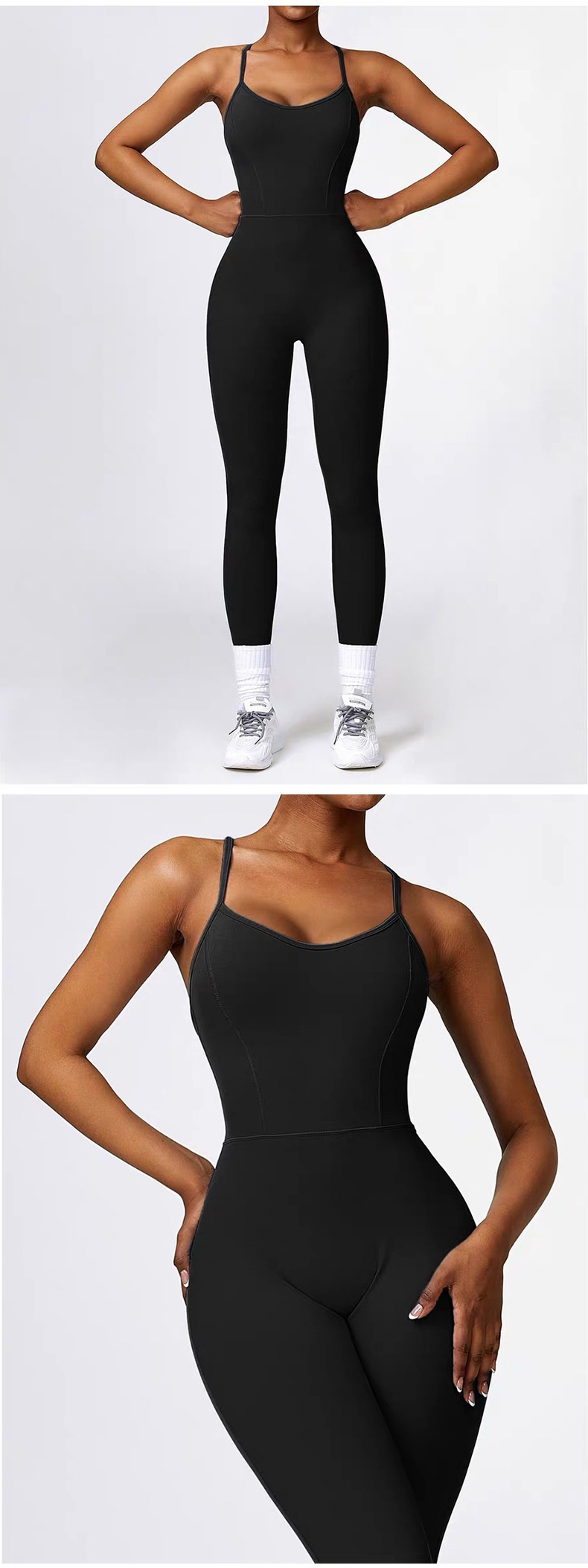 ActiveGo Cross-Border Seamless Sexy Peach Butt Yoga Wear Women High Elastic Slim Fit Fitness Outdoor Sports One-Piece Bodysuit L1_voghion.com