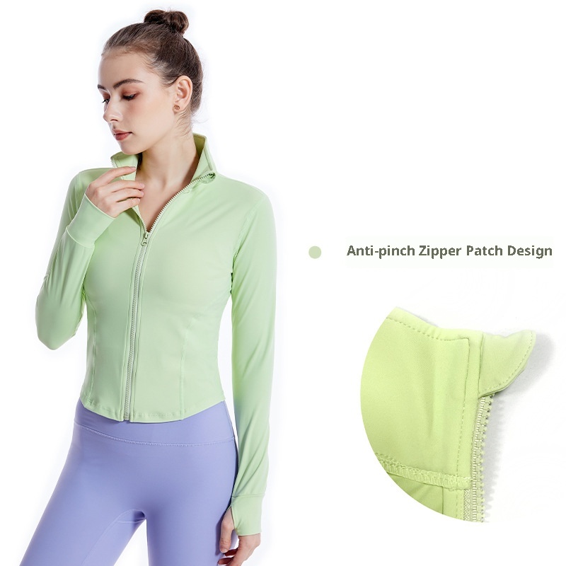 ActiveGo Cross-Border New Fitness Clothing Autunno Inverno Donna Quick-Dry Stand Collar Zipper Shirt Outdoor Sports Jacket Plus_voghion.com