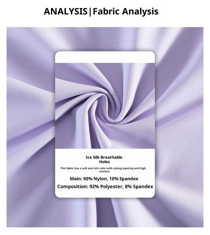 Camiseta deportiva ActiveGo de secado rápido, manga corta, ideal para fitness, fitness, tejido fino de seda de hielo con protección solar, perfecta para yoga al aire libre. Top para mujer._voghion.com