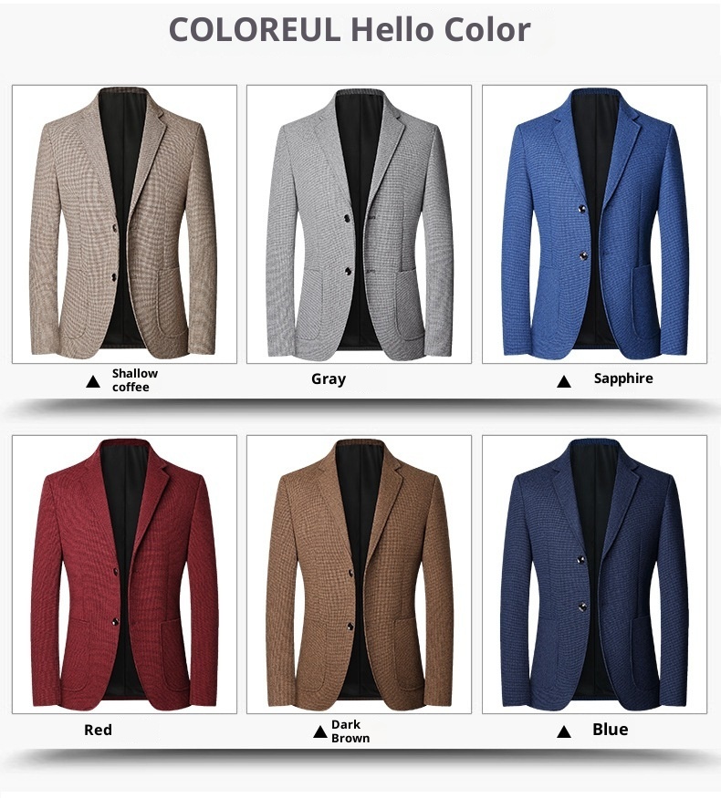 1 2025 Primavera e Autunno Nuovo Stile Uomo di Mezza Età Abito Casual Dad Outfit Blazer Monopezzo All'ingrosso Monopezzo_voghion.com