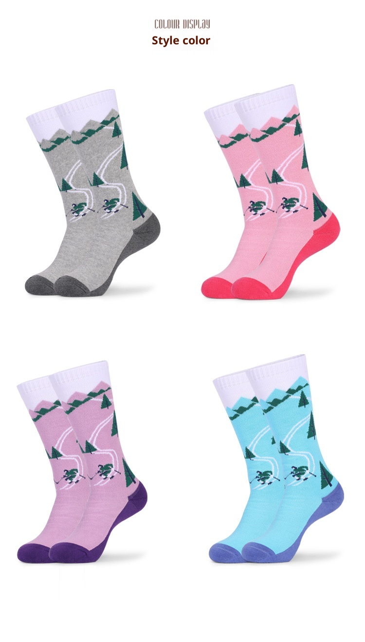 ActiveGo ActiveGo Autumn Winter Children's Ski Thickened Terry Knee Pads Shock Absorption Hiking Trekking Breathable Sports Thermal Socks_voghion.com