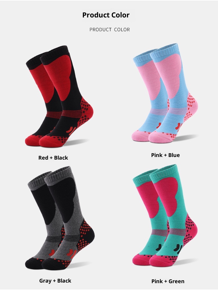 ActiveGo ActiveGo Calzini da sci per bambini, spessi, caldi e assorbenti, per sport all'aria aperta, da trekking, produttore all'ingrosso_voghion.com